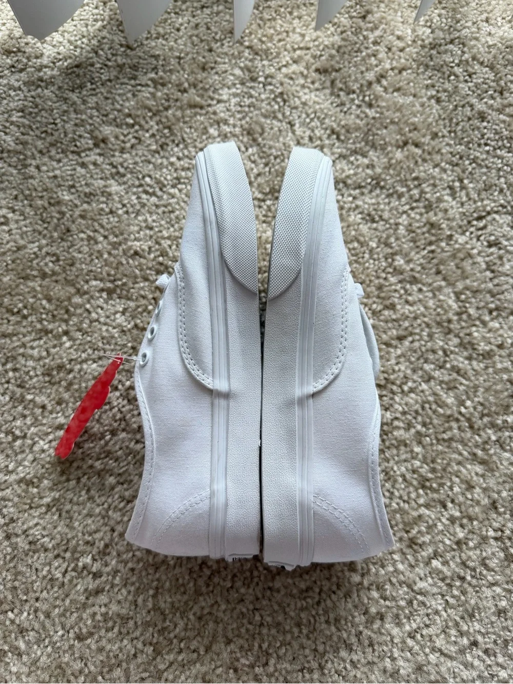 Vans White Canvas Low-Top Sneakers